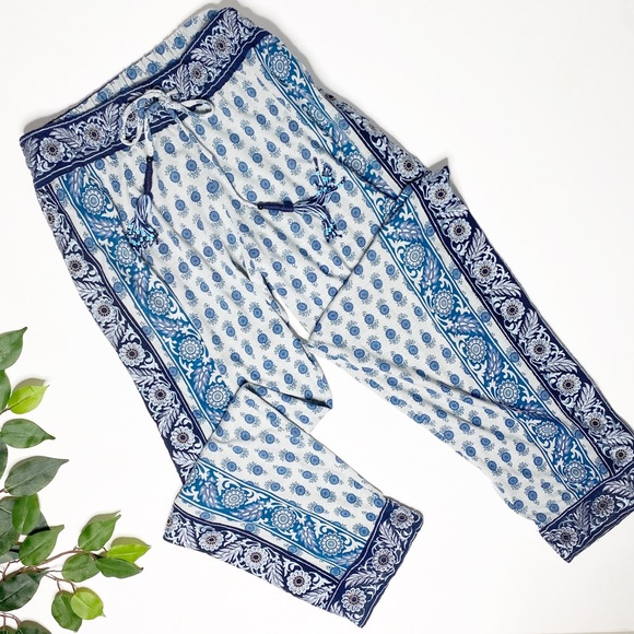 Sundance Pants - Sundance Embroidered Boho Wide leg soft pants